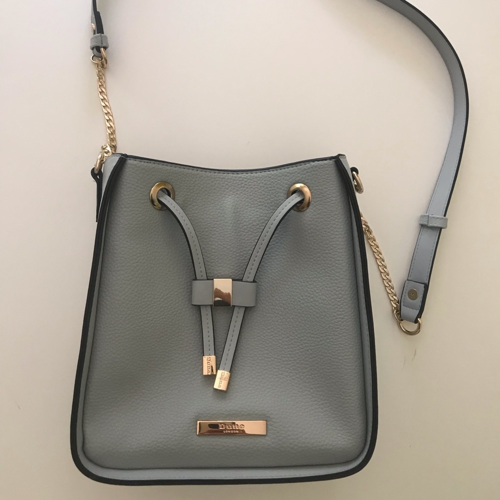 Dune London Light Blue Bucket Crossbody Bag